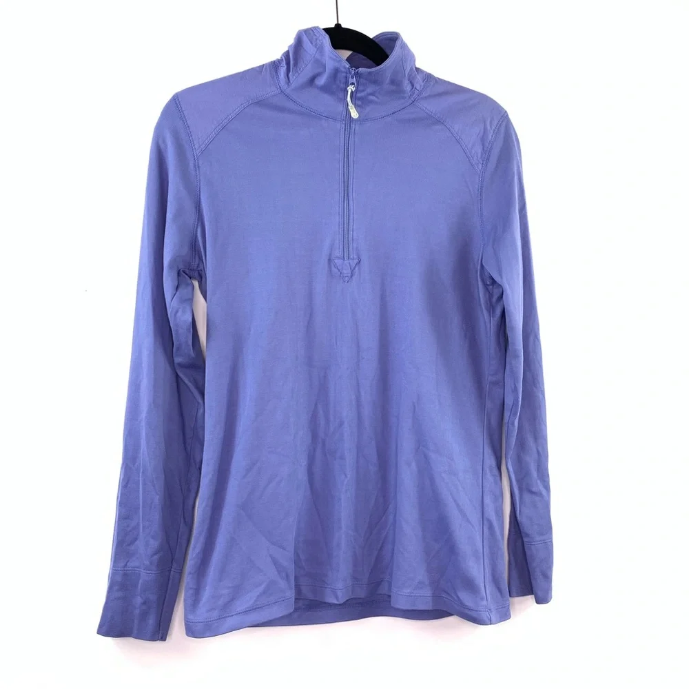 2 Woolrich Womens Large Cotton quarter zip shirts- Lot of 2 - Pink Purple size L - Picture 2 of 8